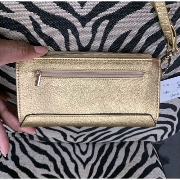 Faux Leather Gold Emblem Wallet - Picture 4 of 6